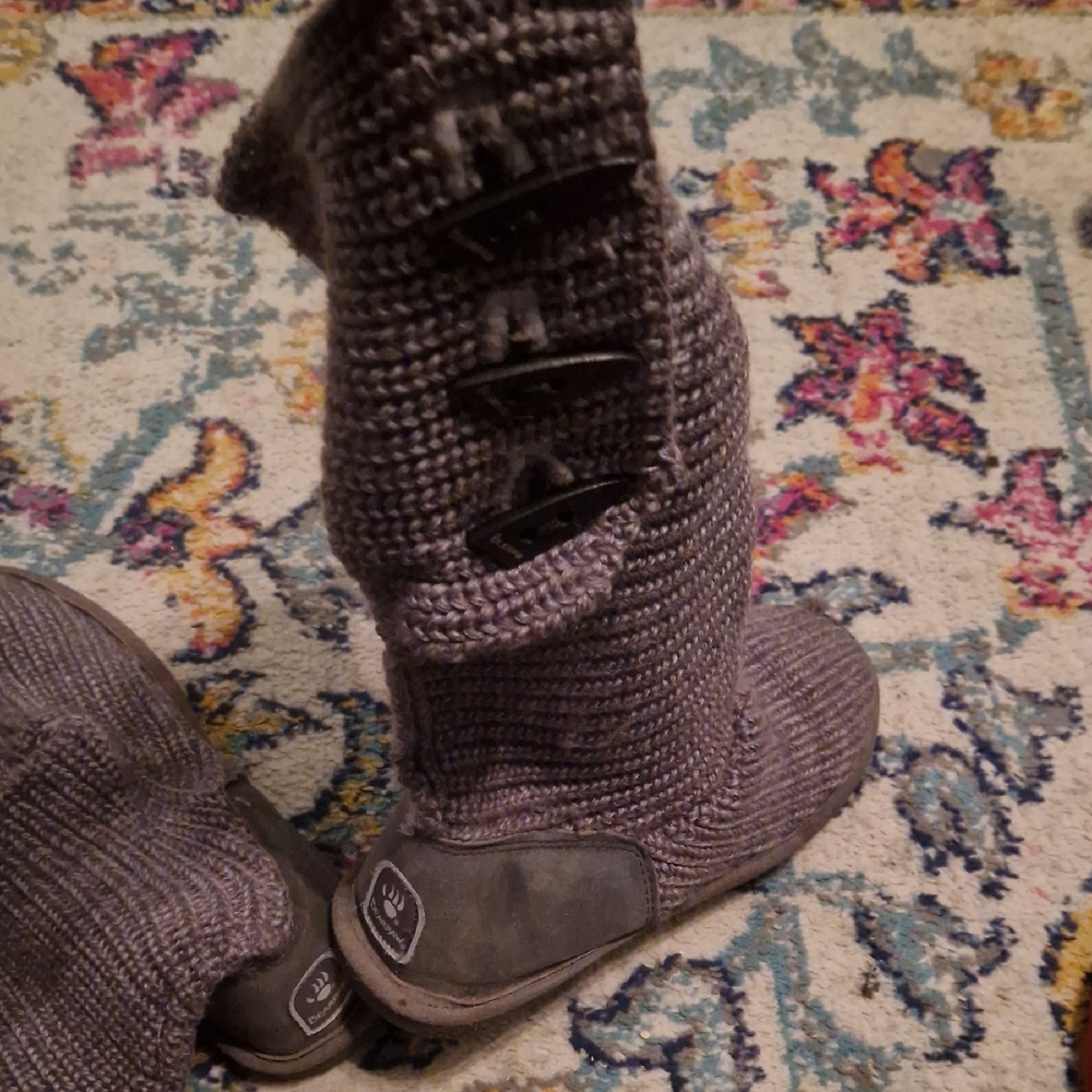 Knit Button-Up Boots